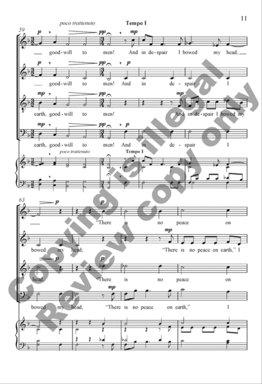 A Soldier's Carol 4-Part scores gallery preview page 11