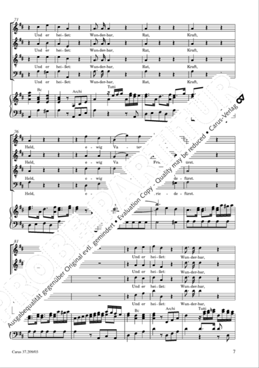 For us a child is born (Uns ist ein Kind geboren) STB scores gallery preview page 8