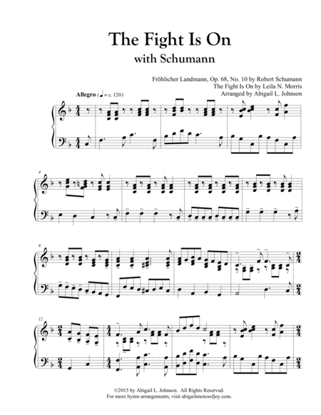 The Fight Is On with Schumann - Piano Solo