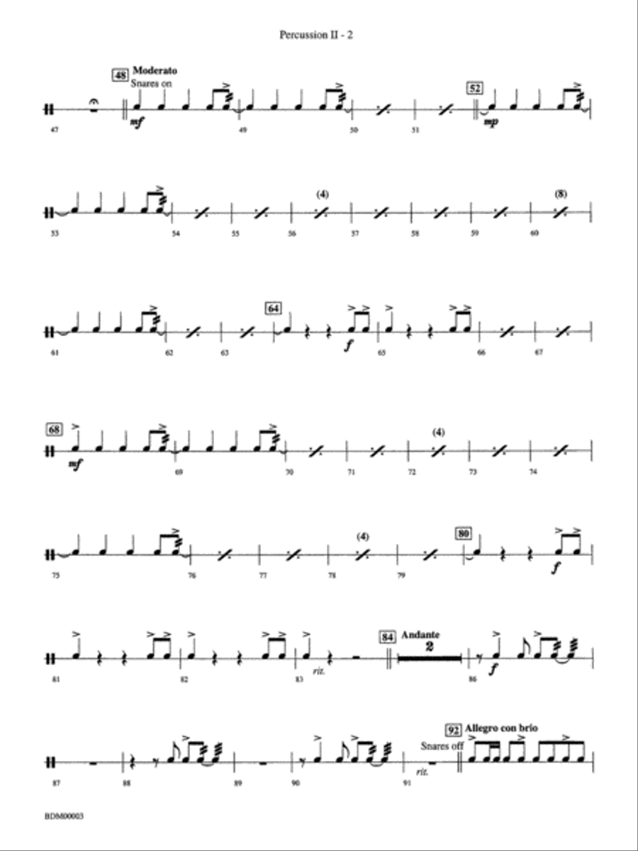 Overture de Argentina: 2nd Percussion Concert Band scores gallery preview page 2