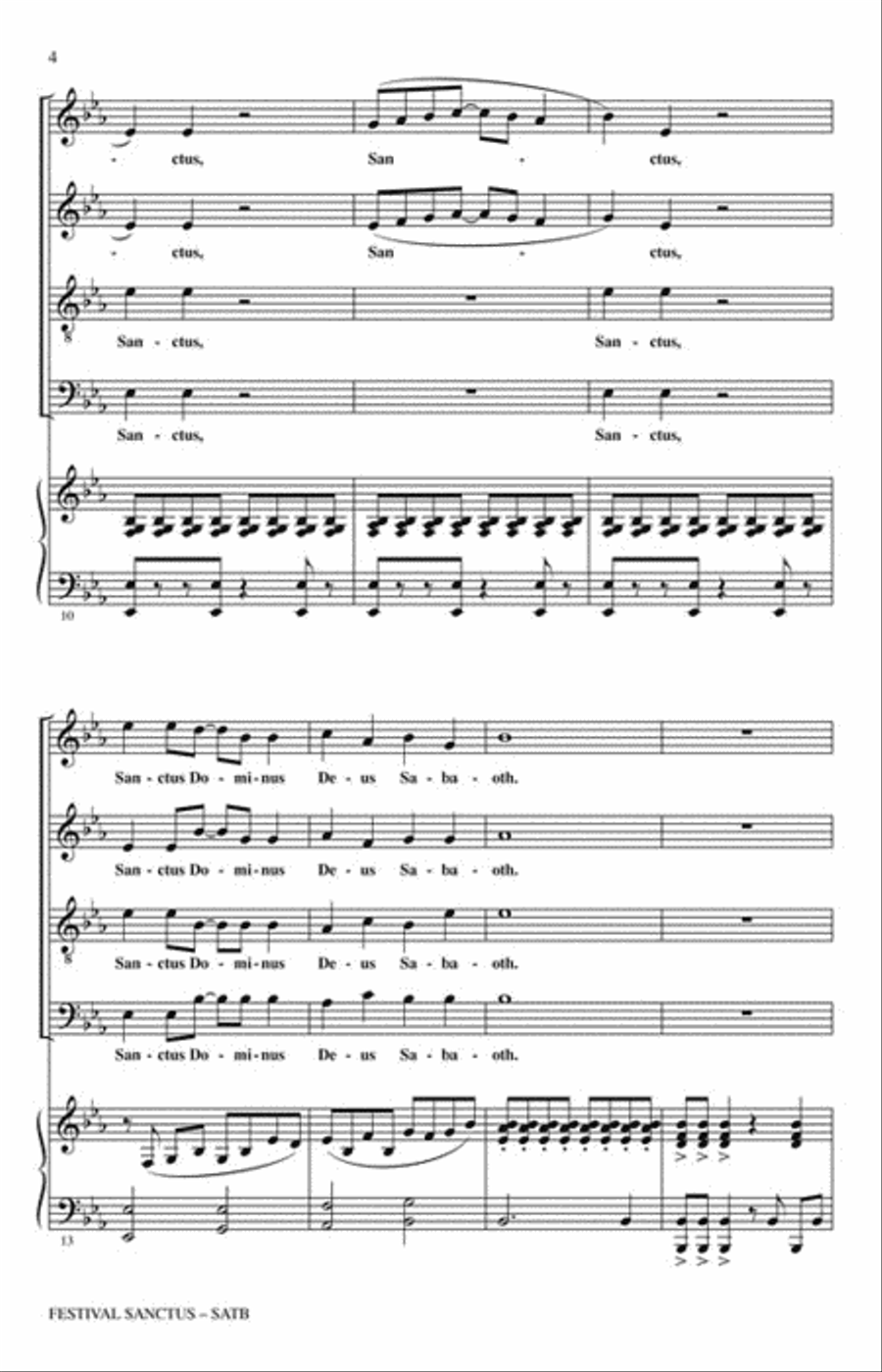 Festival Sanctus 4-Part scores gallery preview page 3