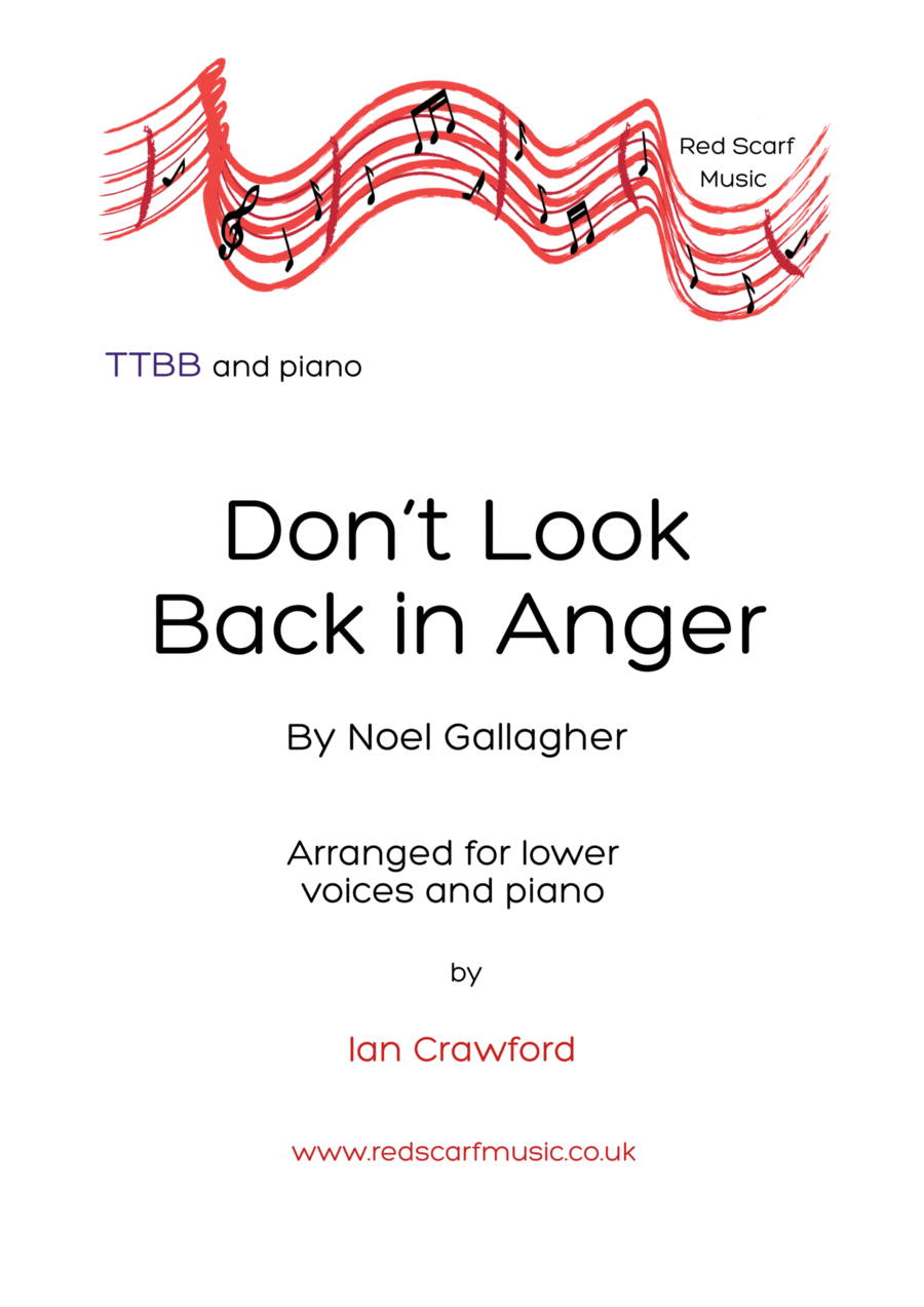 Don't Look Back In Anger TTBB scores gallery preview page 1