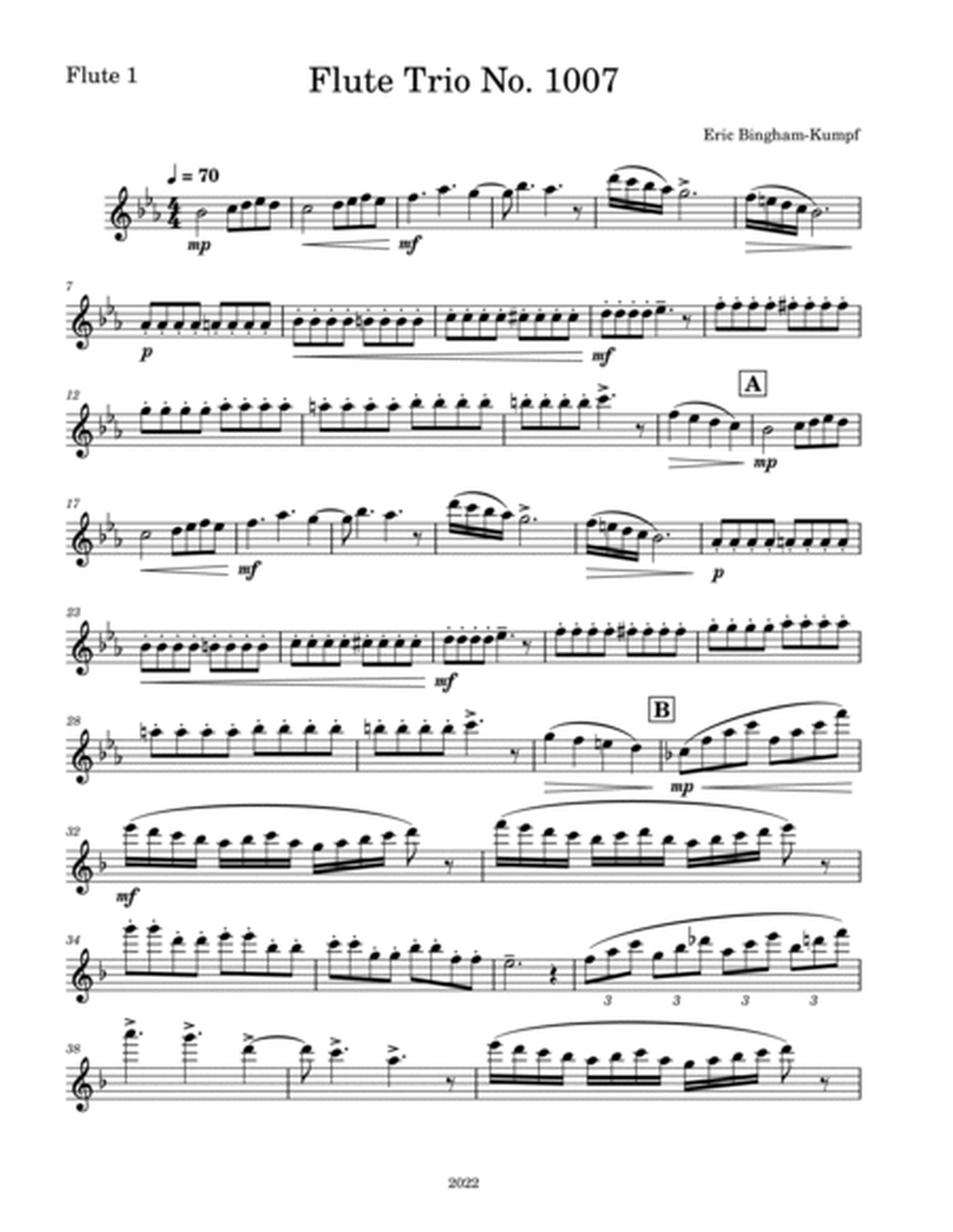 Flute Trio No. 1007 image number null