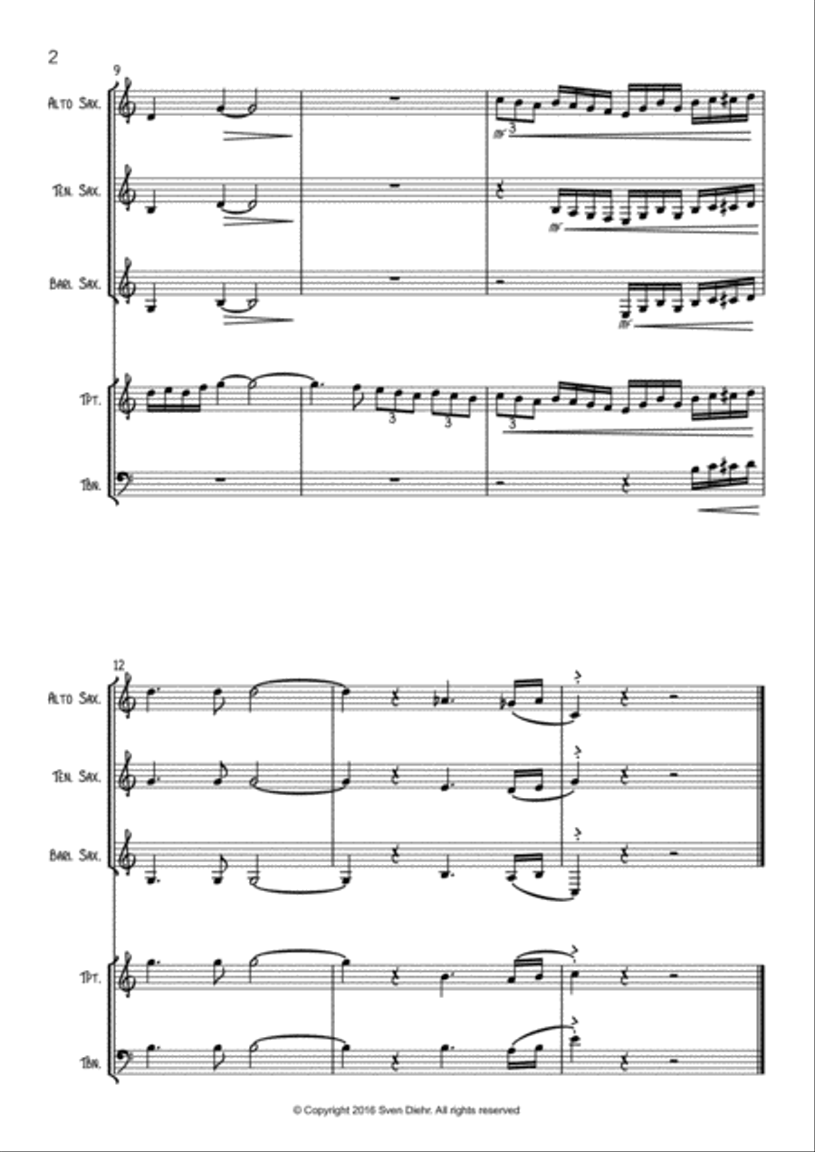 Short Fanfare Short Fanfare Small Ensemble scores gallery preview page 2