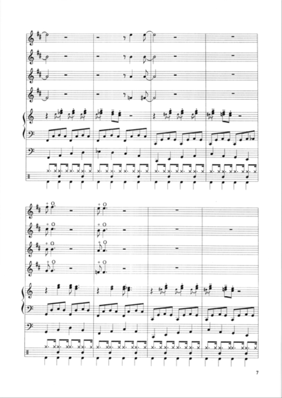 Shuffle Train for 4 Trumpets and Band Brass Ensemble scores gallery preview page 5