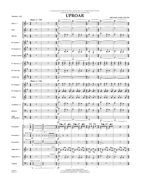Uproar - Conductor Score (Full Score)