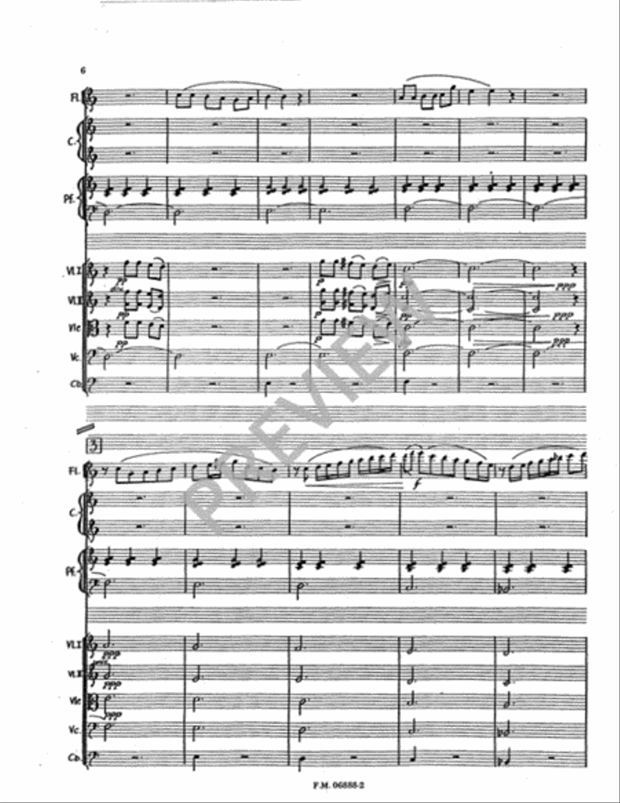 Water Under Snow Is Weary (Full Score and Instrumental Parts)) String Orchestra scores gallery preview page 7