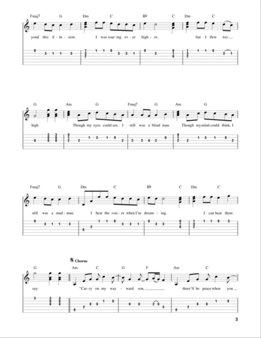 Carry On Wayward Son Acoustic Guitar scores gallery preview page 3