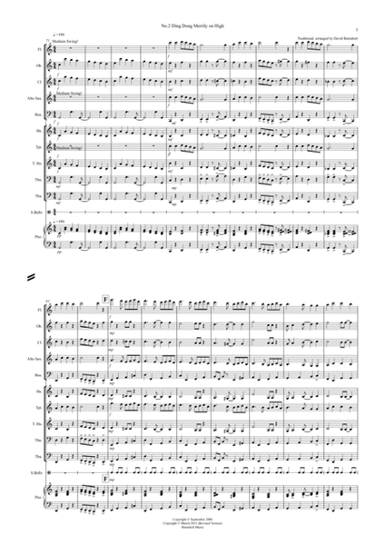 3 Jazzy Christmas Pieces for School Wind Band image number null