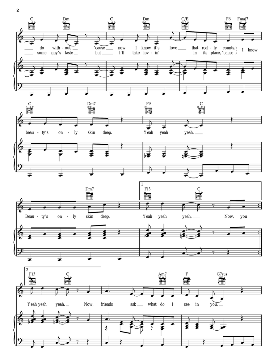 Beauty Is Only Skin Deep Acoustic Guitar scores gallery preview page 2