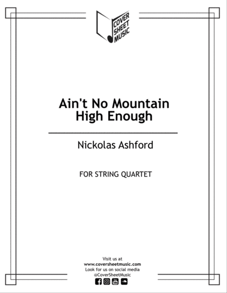 Ain't No Mountain High Enough String Quartet scores gallery preview page 1