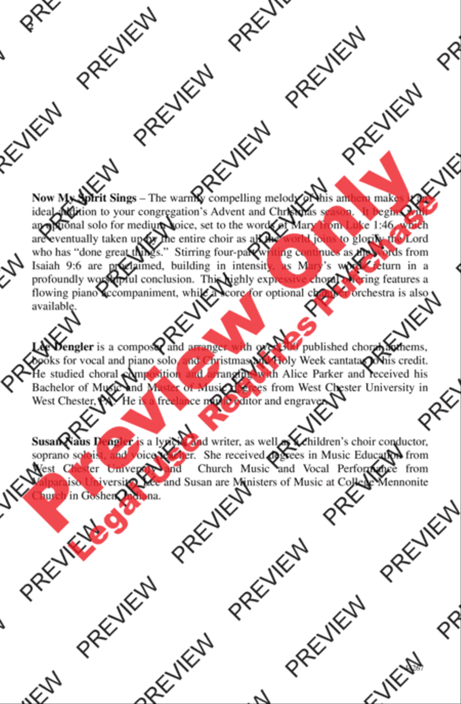 Now My Spirit Sings Now My Spirit Sings 4-Part scores gallery preview page 2
