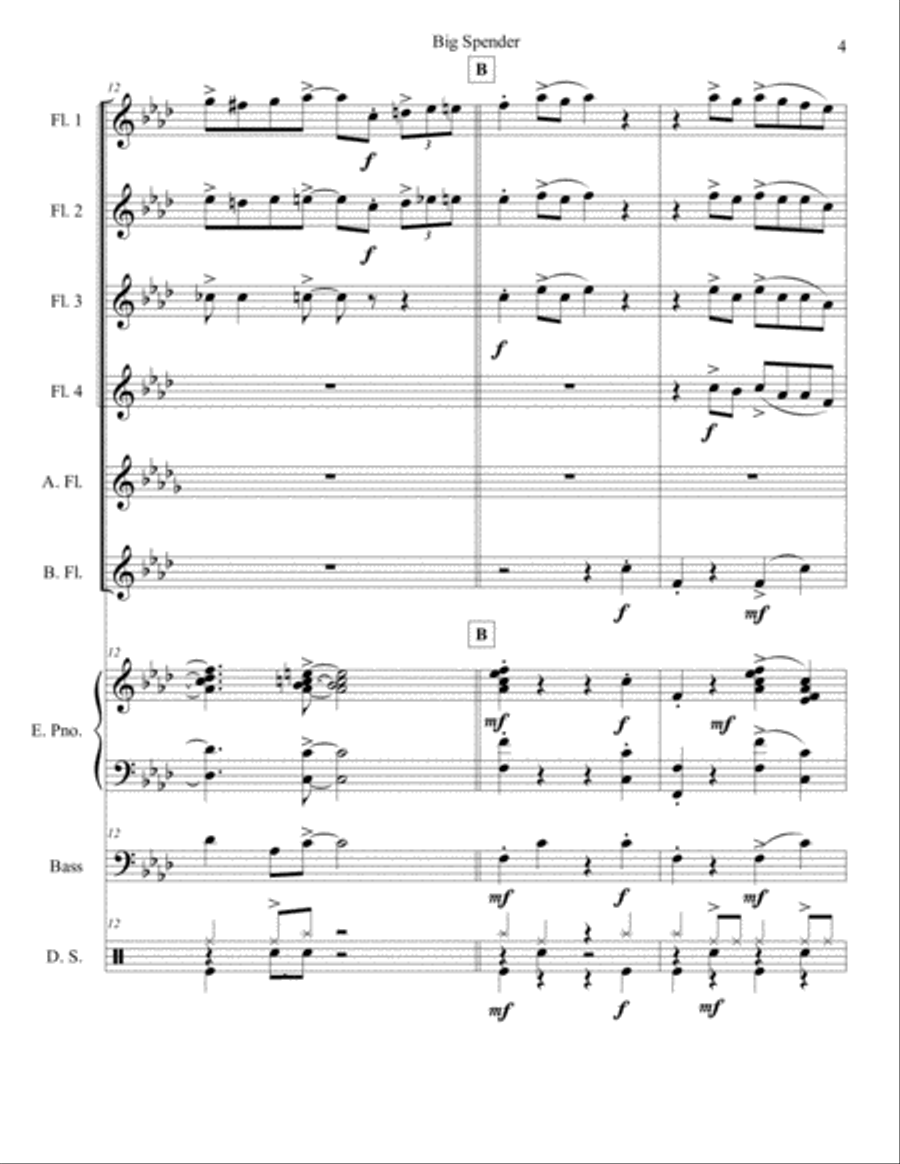 Big Spender Big Spender Small Ensemble scores gallery preview page 4