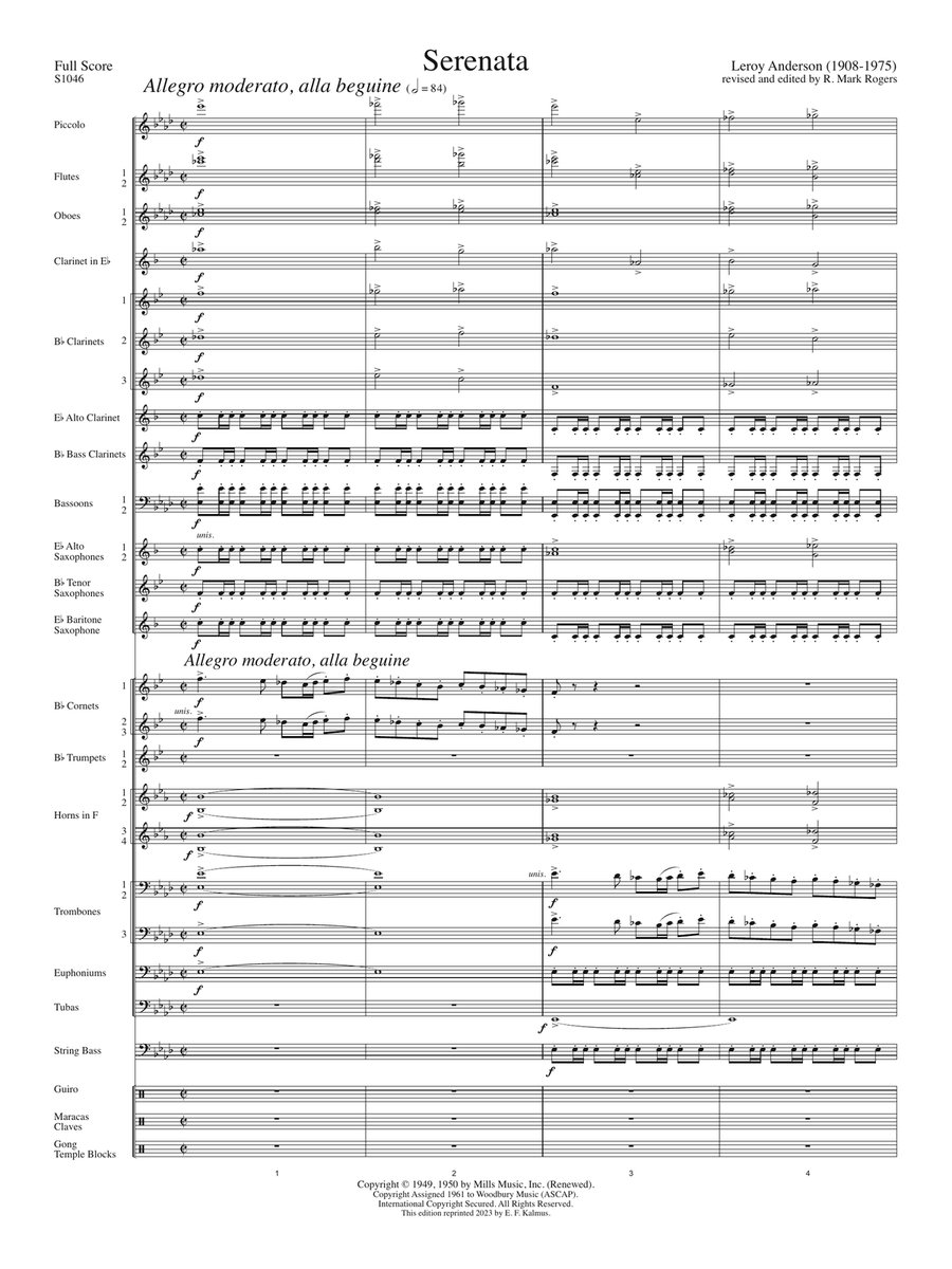 Serenata (arr. R. Mark Rogers) - Full Score Concert Band scores gallery preview page 3