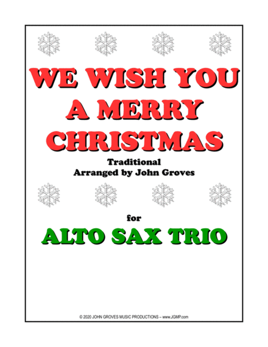 We Wish You A Merry Christmas - Alto Sax Trio image number null