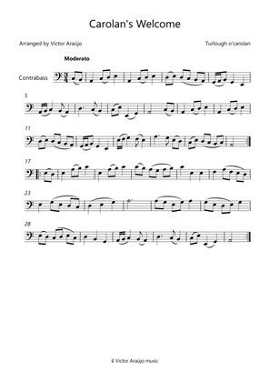 Carolan's Welcome - Lead Sheet for contrabass with Chord Symbols