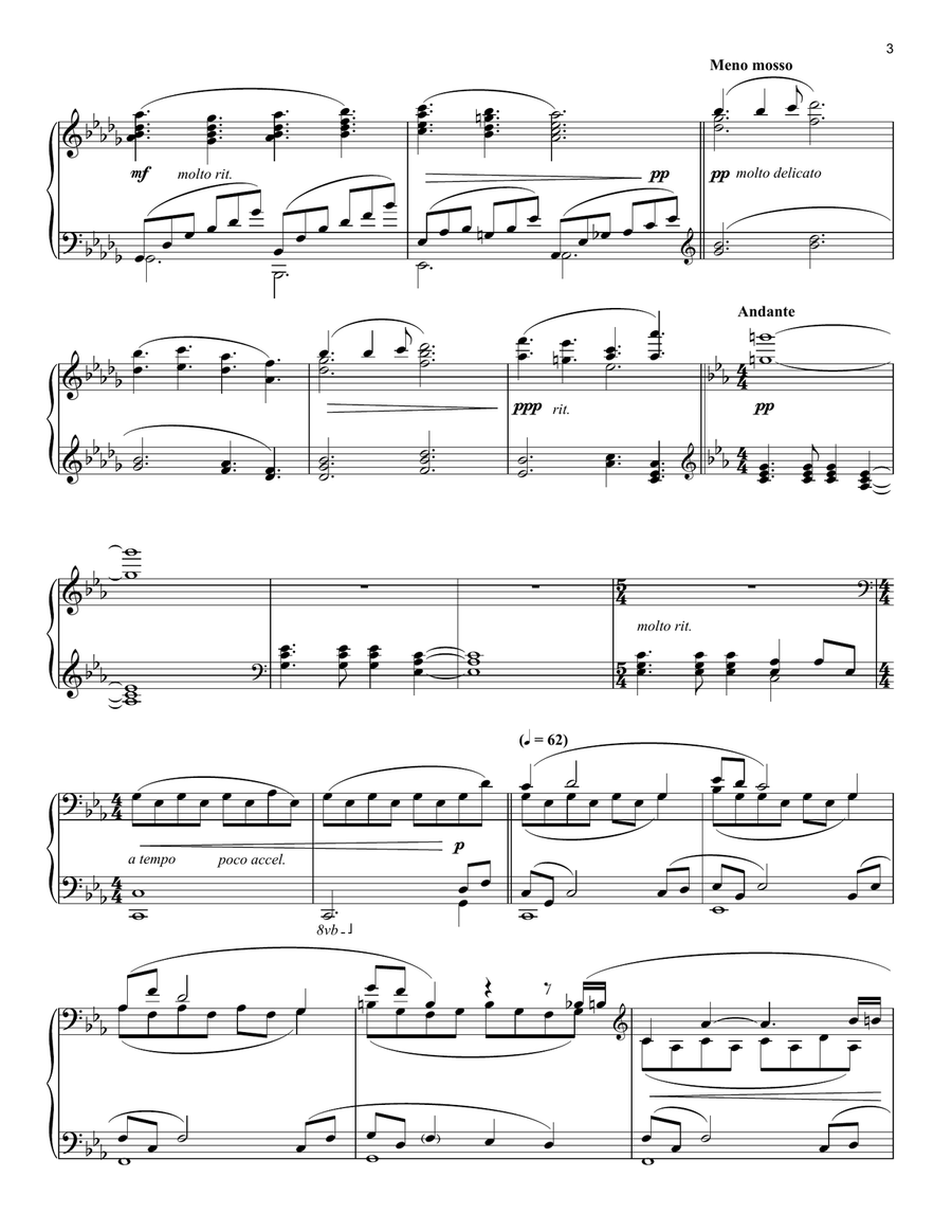 Sonata In Darkness (from The Batman) Piano Solo scores gallery preview page 3