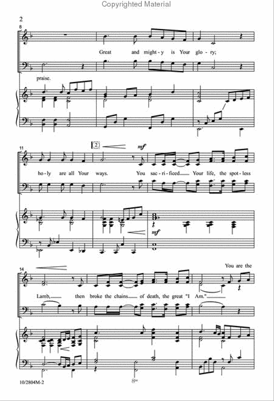 You Are All that I Need 4-Part scores gallery preview page 3