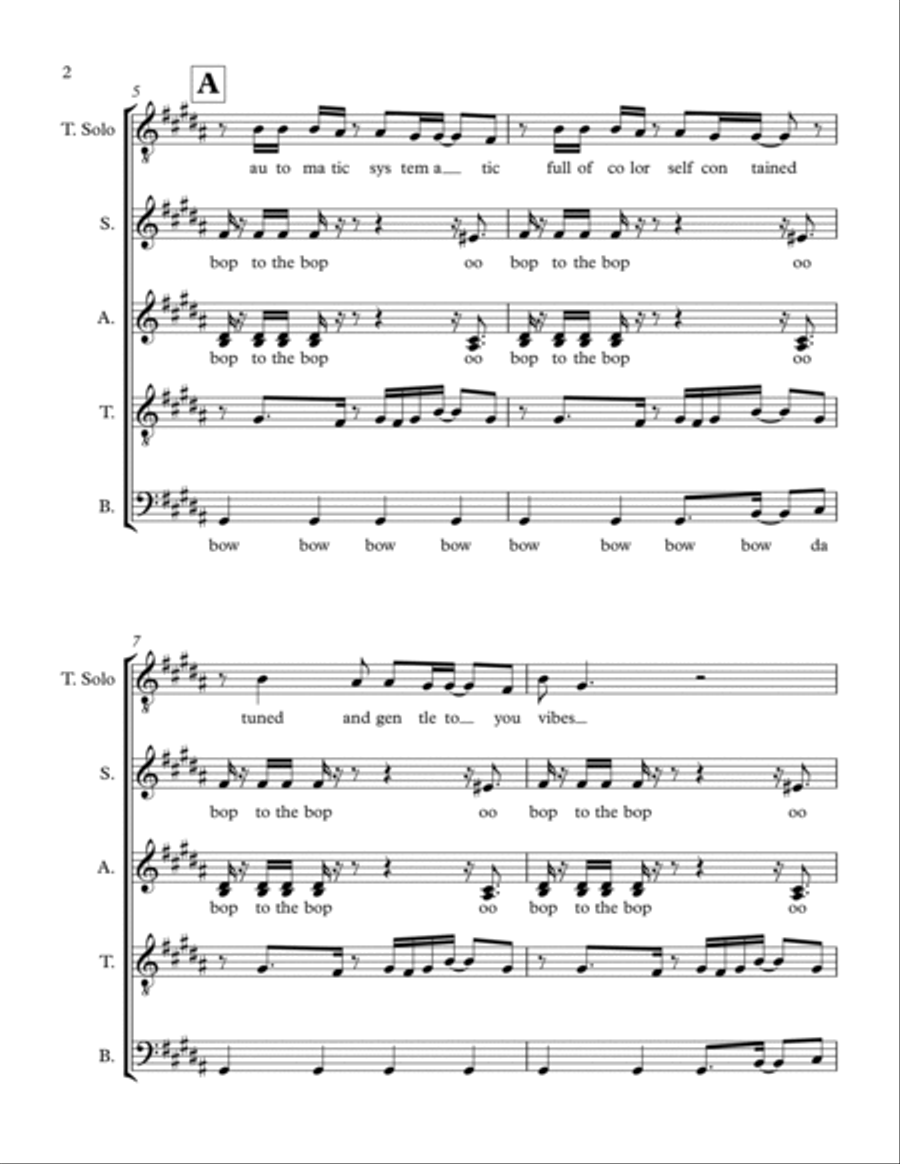 Dancing Machine 4-Part scores gallery preview page 2