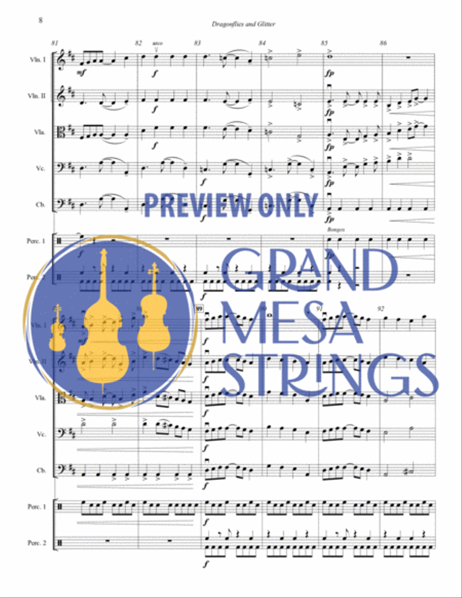Dragonflies and Glitter String Orchestra scores gallery preview page 9