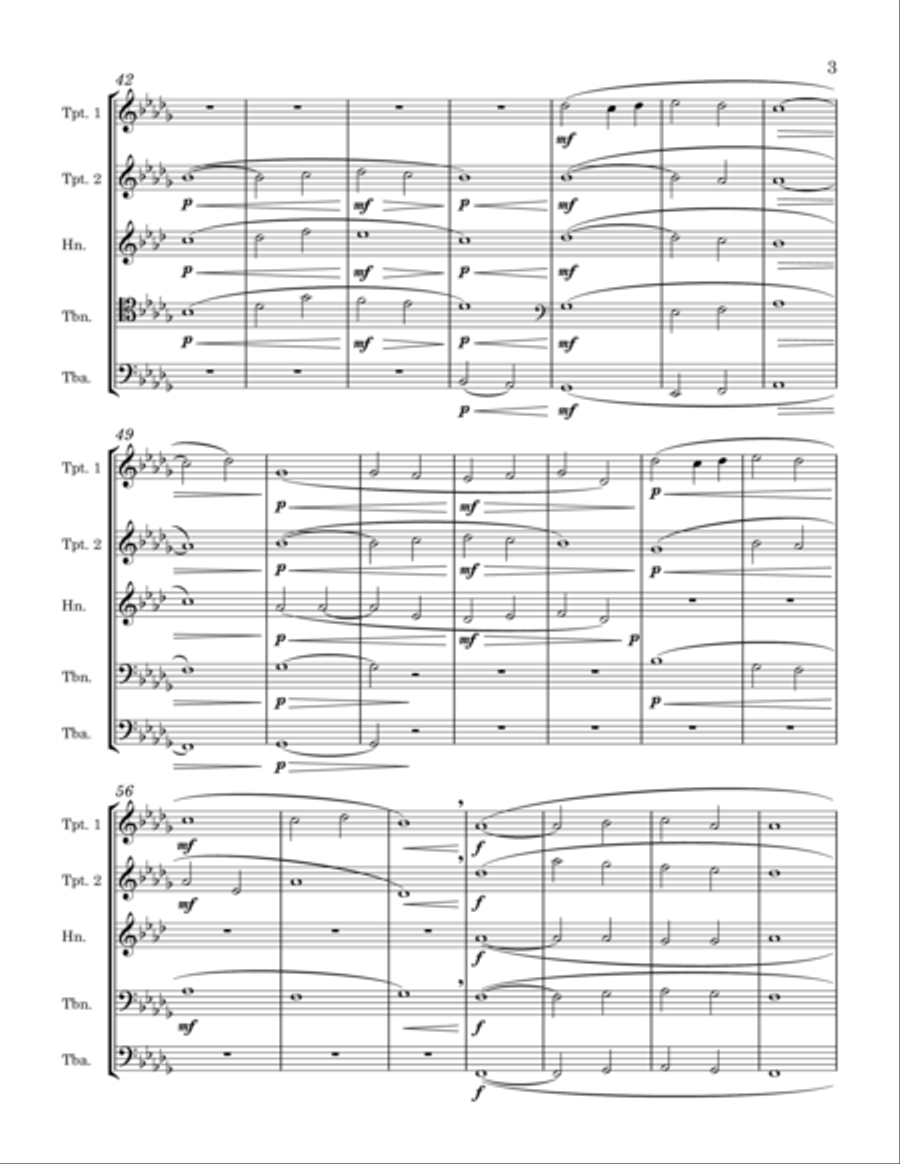 Salvation is Created Brass Quintet scores gallery preview page 3
