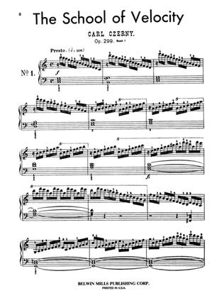 Czerny: School of Velocity, Op. 299 No. 1