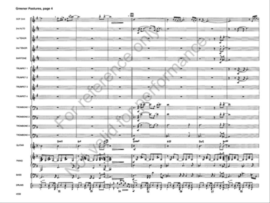 Greener Pastures Greener Pastures Jazz Ensemble scores gallery preview page 5