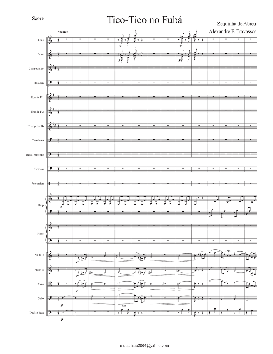 Tico-Tico no Fubá Full Orchestra scores gallery preview page 1