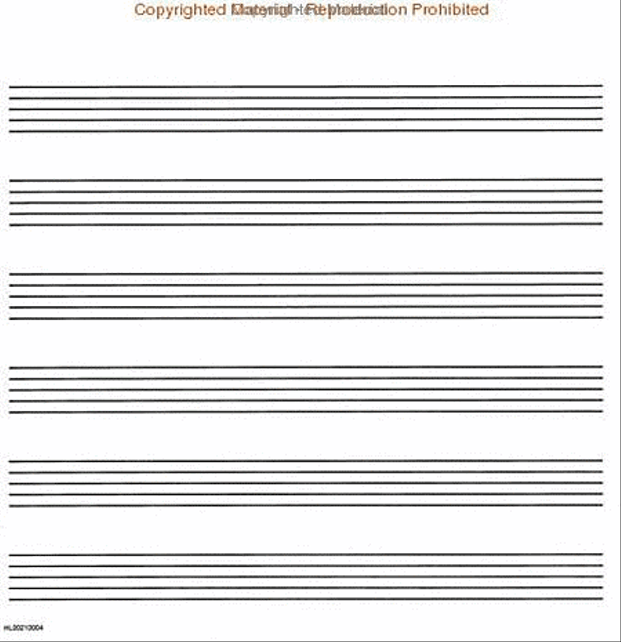 Wide Staff Manuscript Paper (Red Cover) Staff Paper scores gallery preview page 2