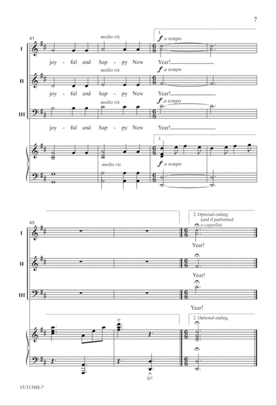 A Caroling Couplet 3-Part scores gallery preview page 7