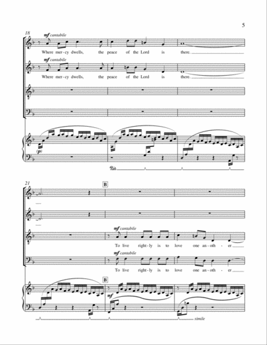 The Tree of Peace 4-Part scores gallery preview page 4