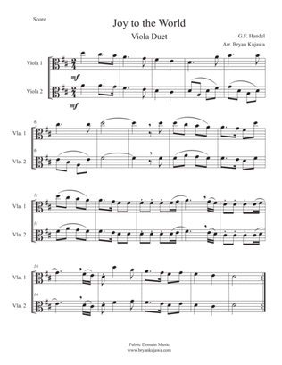 Joy to the World - Viola Duet