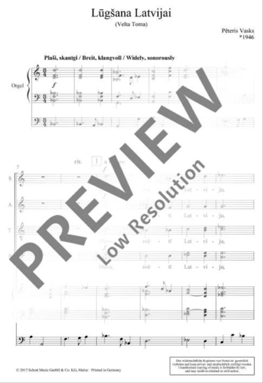 Lūgšana Latvijai 4-Part scores gallery preview page 6