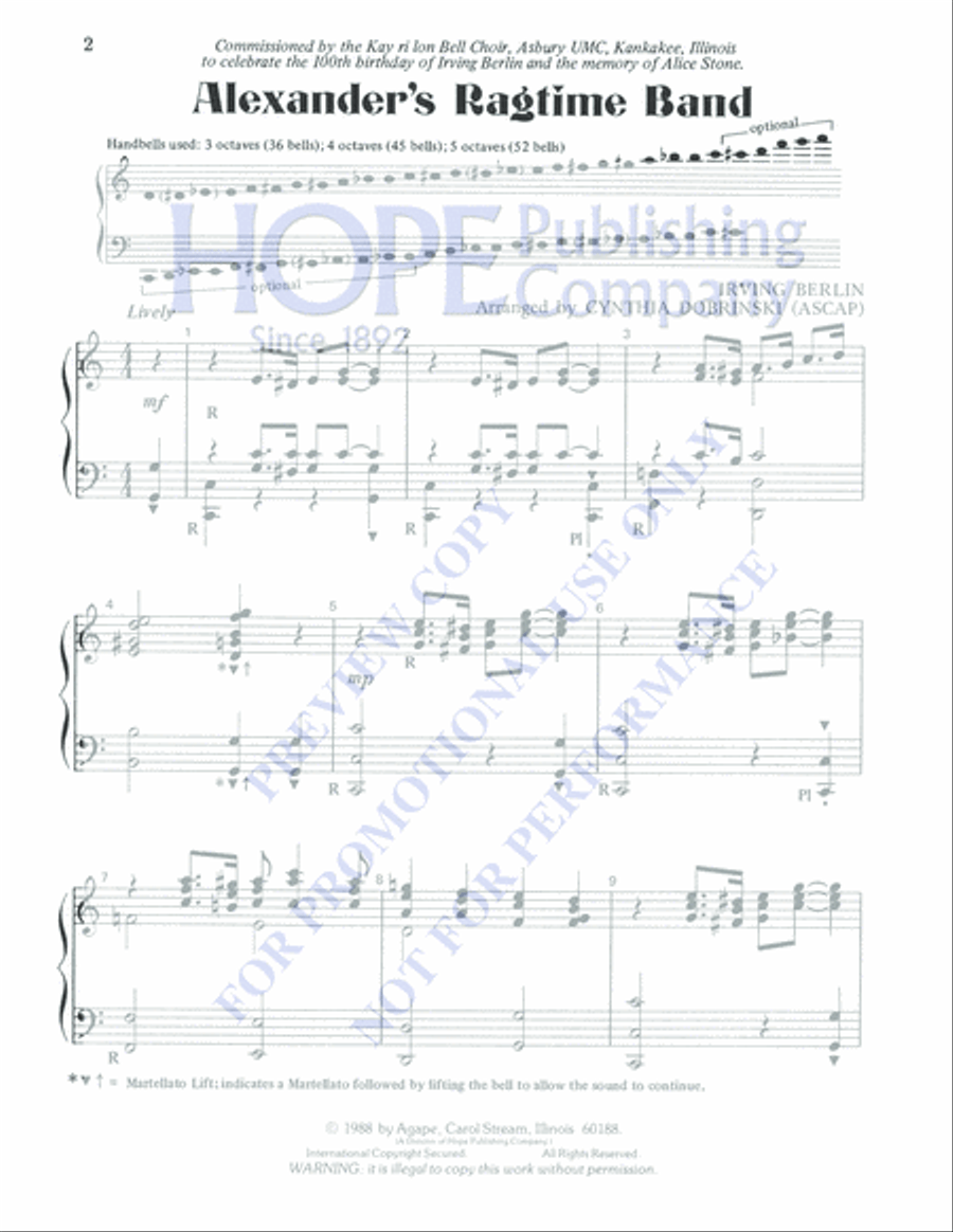 Alexander's Ragtime Band 5-Octaves scores gallery preview page 2