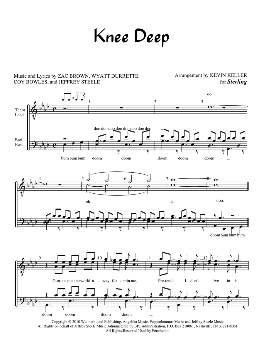 Knee Deep TTBB scores gallery preview page 1