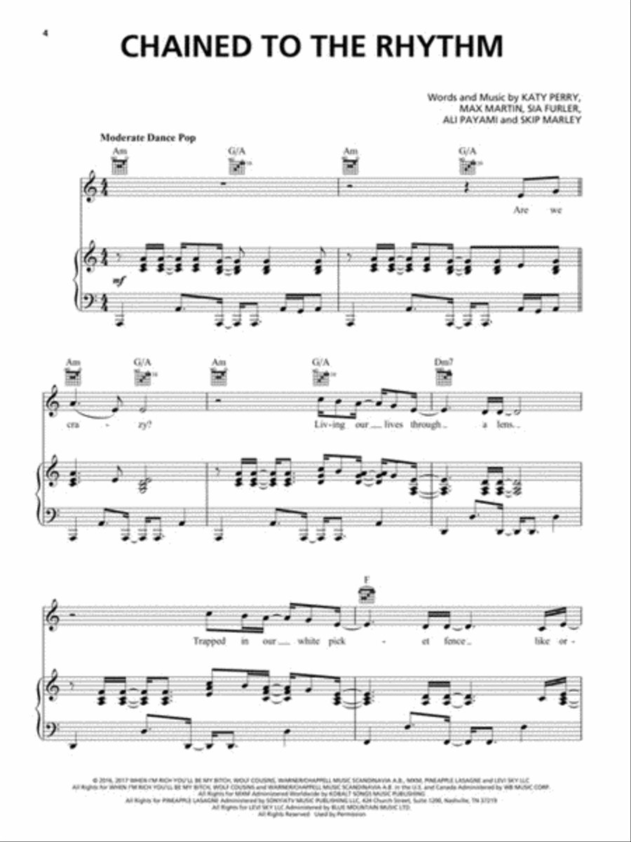 40 Most Streamed Songs of 2017-2018 Piano, Vocal, Guitar scores gallery preview page 4