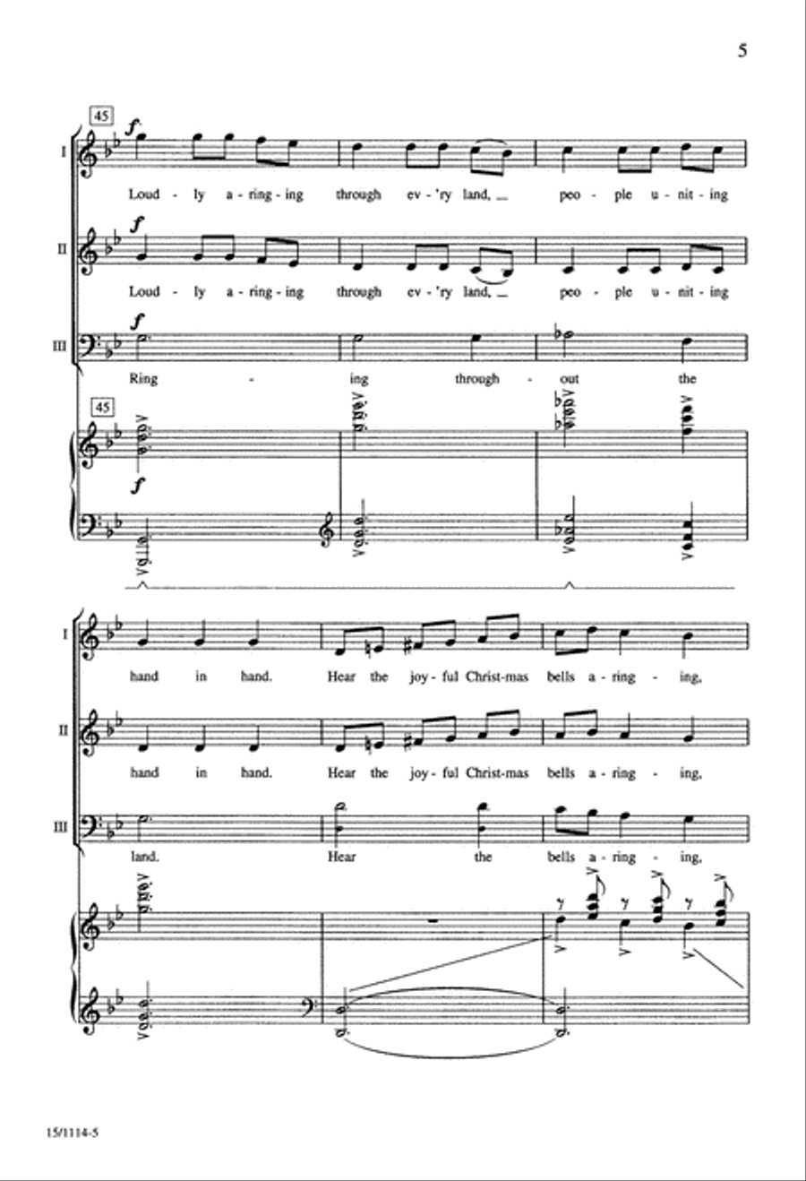 Ukrainian Bell Carol 3-Part scores gallery preview page 5