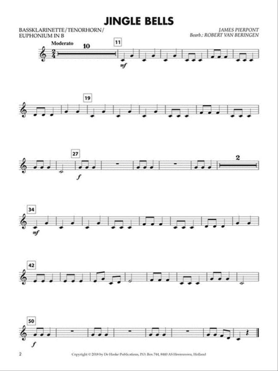 BläserKlasse Weihnachten - Bassklarinette/Tenorh. Concert Band scores gallery preview page 2