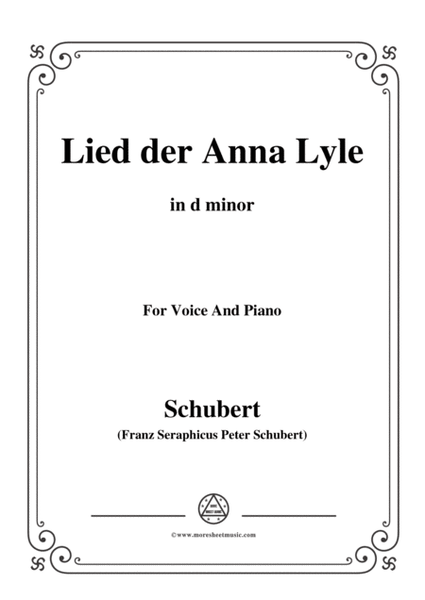 Schubert-Lied der Anna Lyle,Op.85 No.1,in d minor,for Voice&Piano image number null
