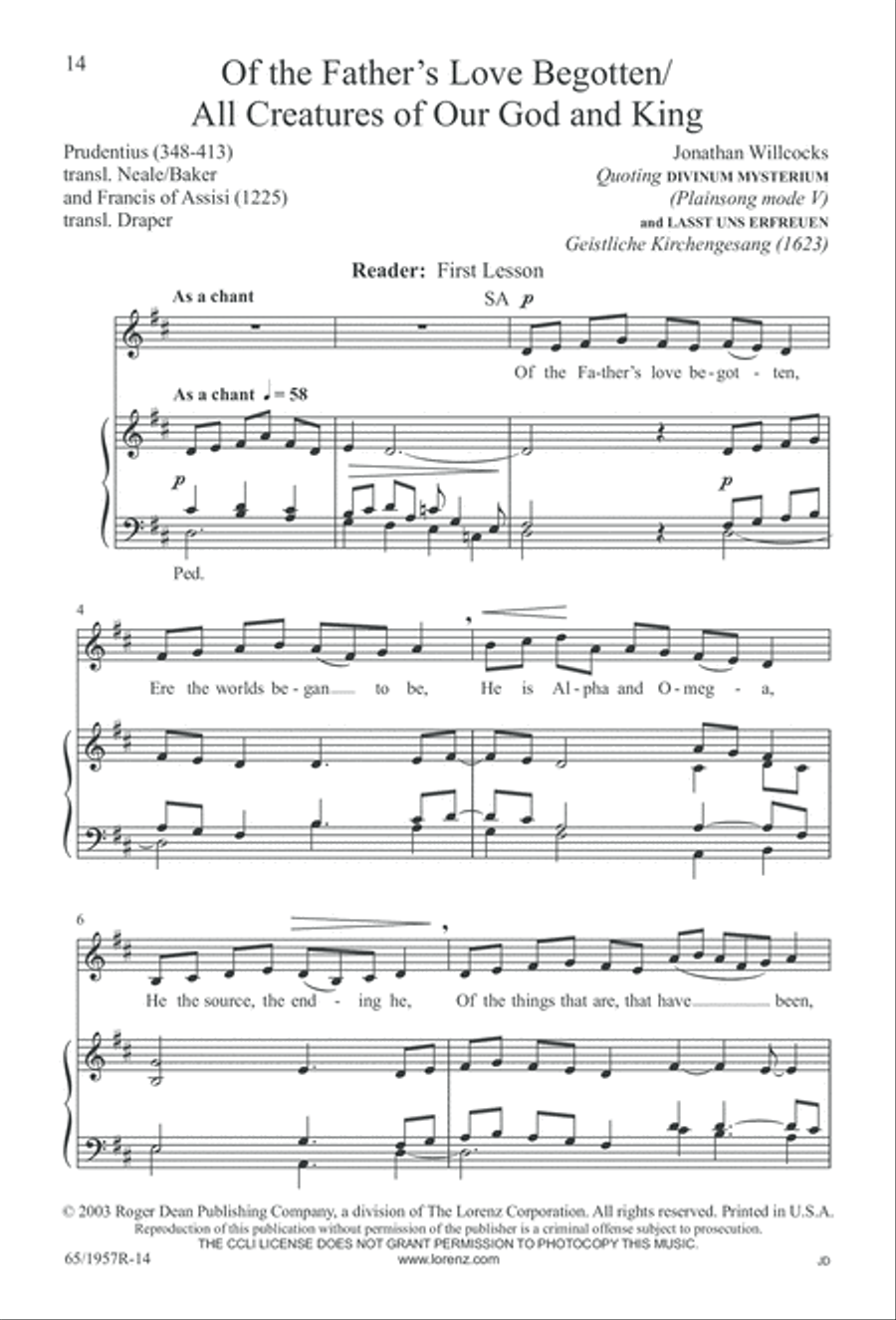 Festival of Lessons and Carols 4-Part scores gallery preview page 15