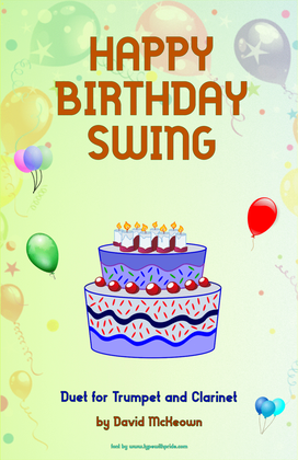 Book cover for Happy Birthday Swing, for Trumpet and Clarinet Duet