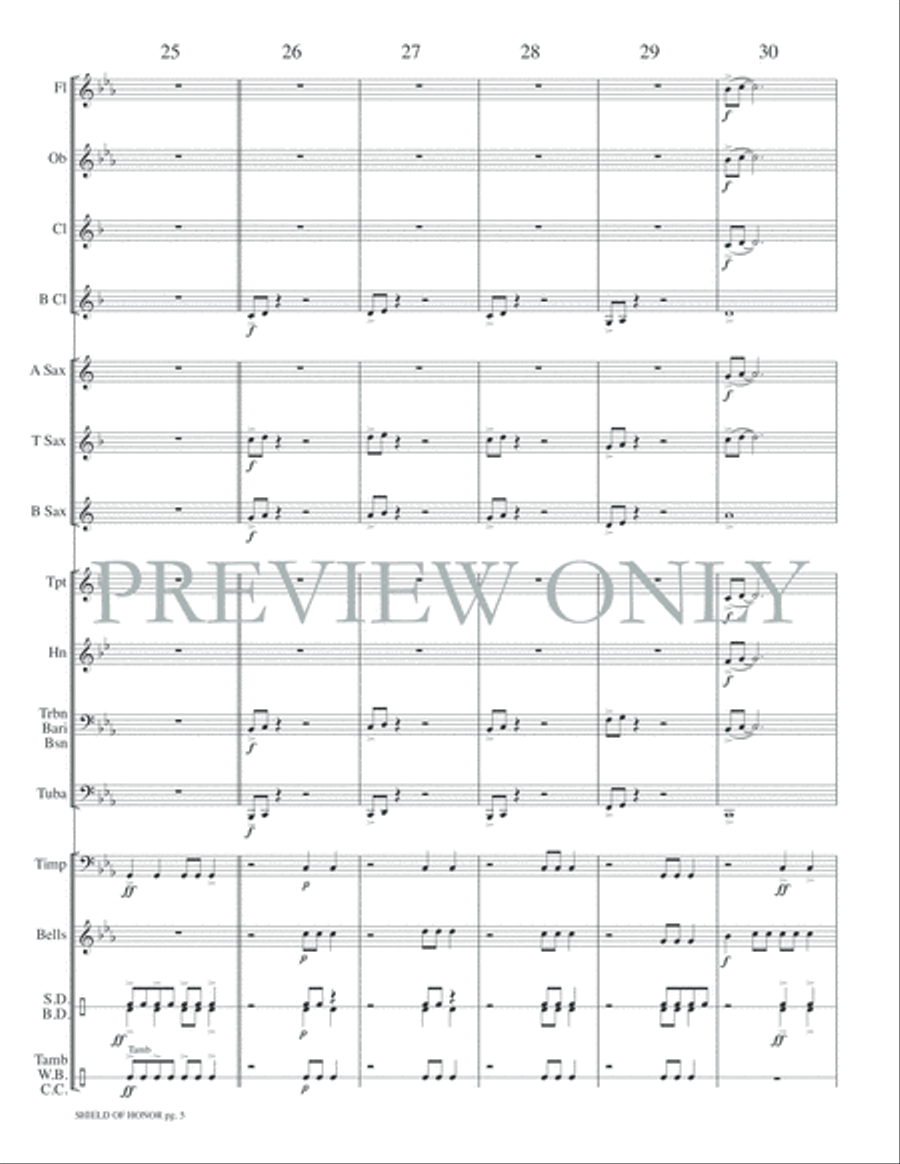 Shield of Honor Concert Band scores gallery preview page 8