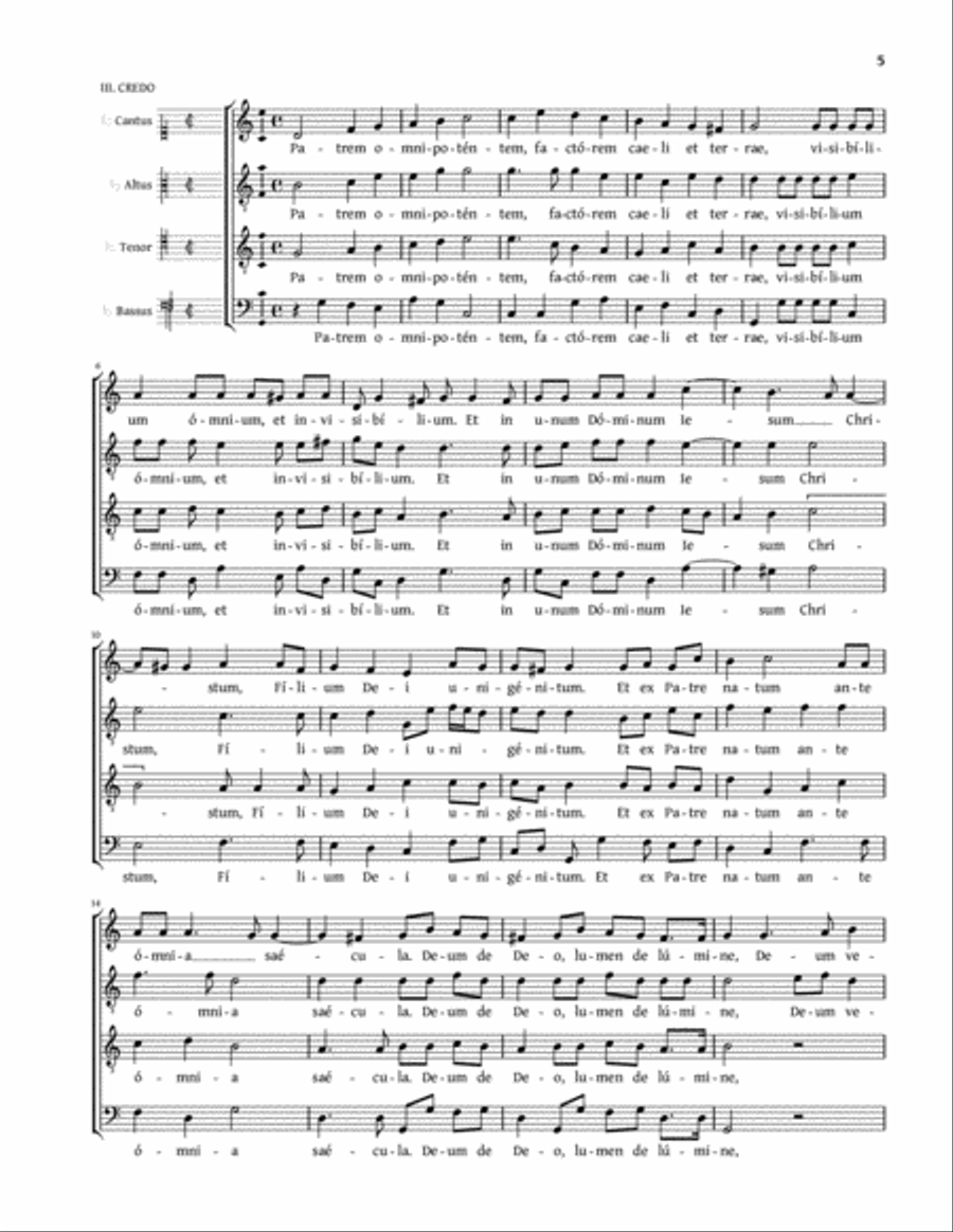 Missa super «Ut re mi fa sol la - la sol fa mi re ut» (Amon) 4-Part scores gallery preview page 5