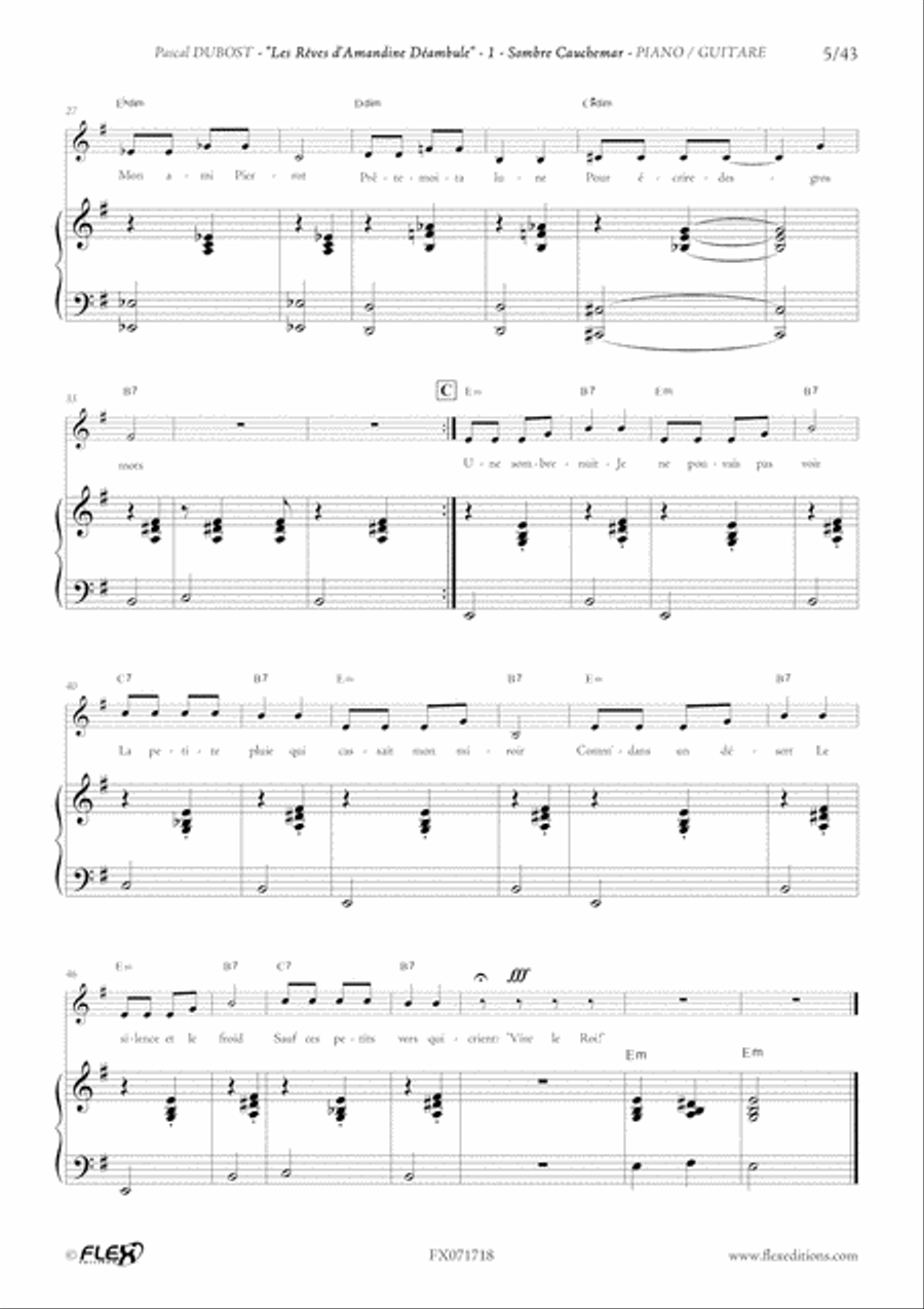Conte Musical Amandine Deambule Children's Choir scores gallery preview page 5