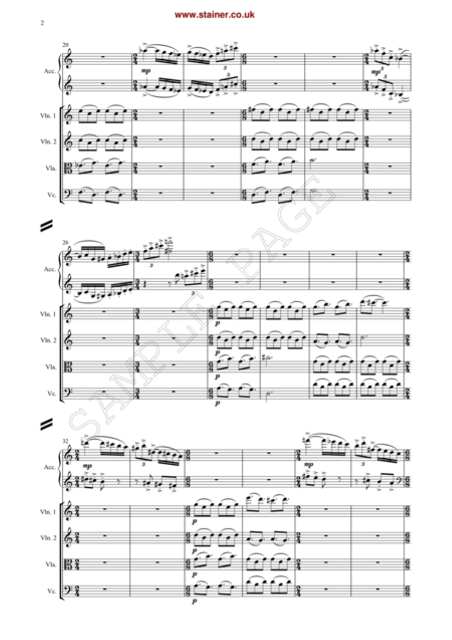 Mist on the Hills. Accordian & St Quartet String Quartet scores gallery preview page 3