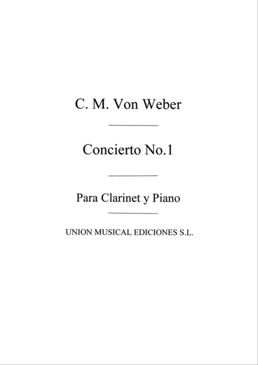 Clarinet Concerto No.1 Clarinet Concerto No.1 Clarinet scores gallery preview page 1