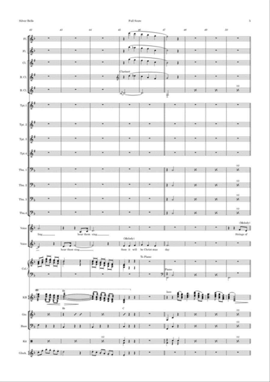 Silver Bells Silver Bells Jazz Ensemble scores gallery preview page 5