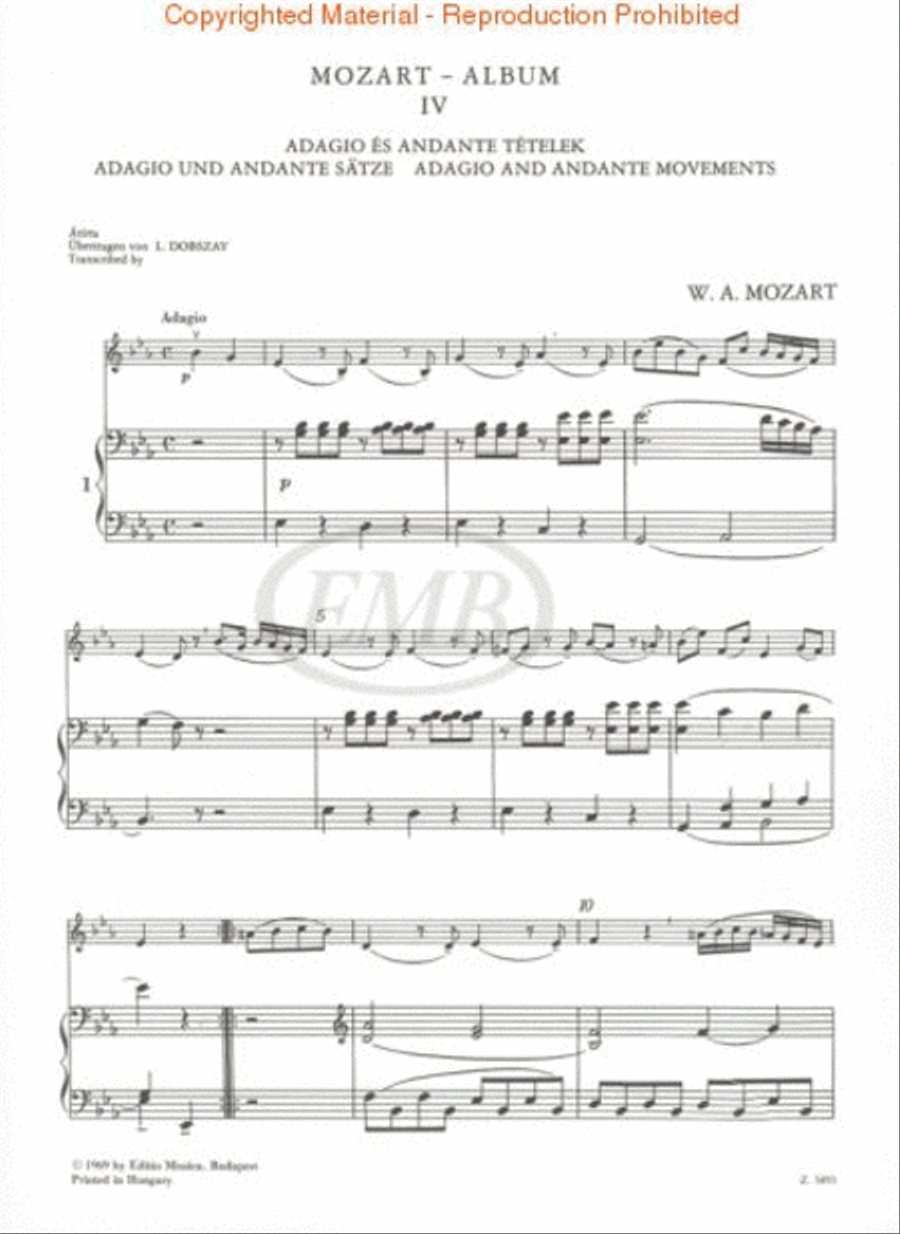 Album for Violin – Volume 4 Adagio & Andante Movements Violin Solo scores gallery preview page 3