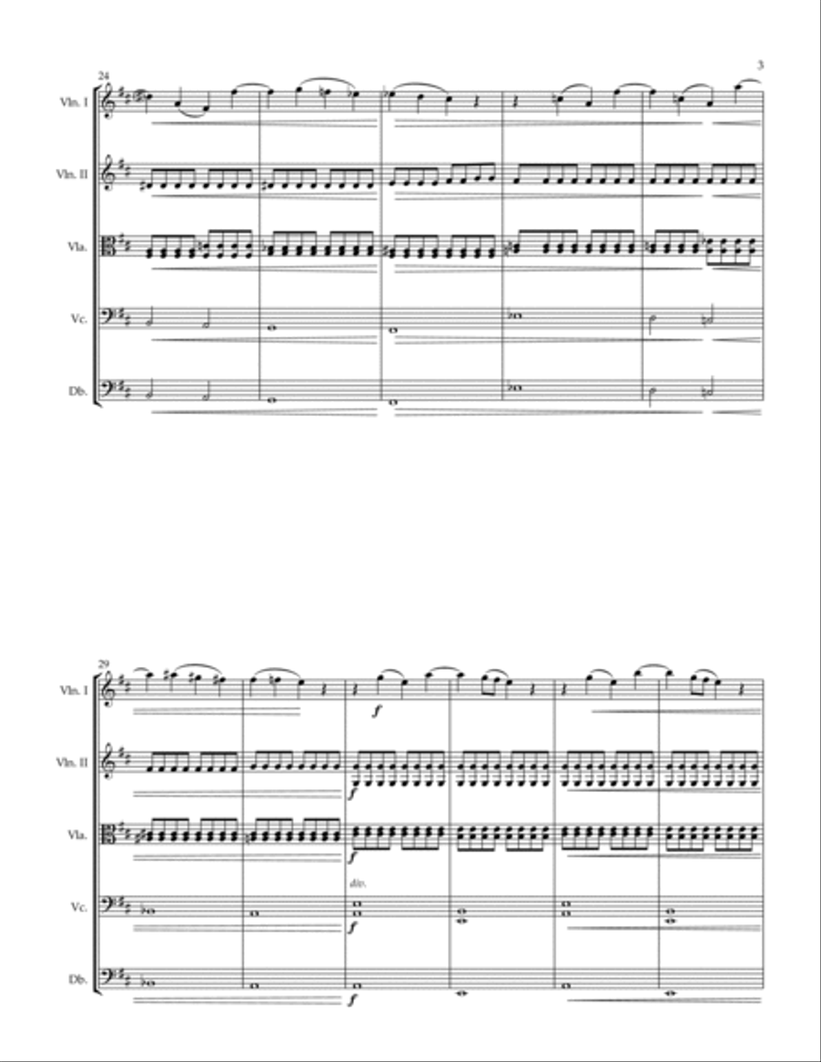 Symphony in D minor (Movement 3) String Orchestra scores gallery preview page 3