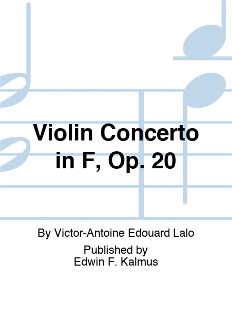 Violin Concerto in F, Op. 20